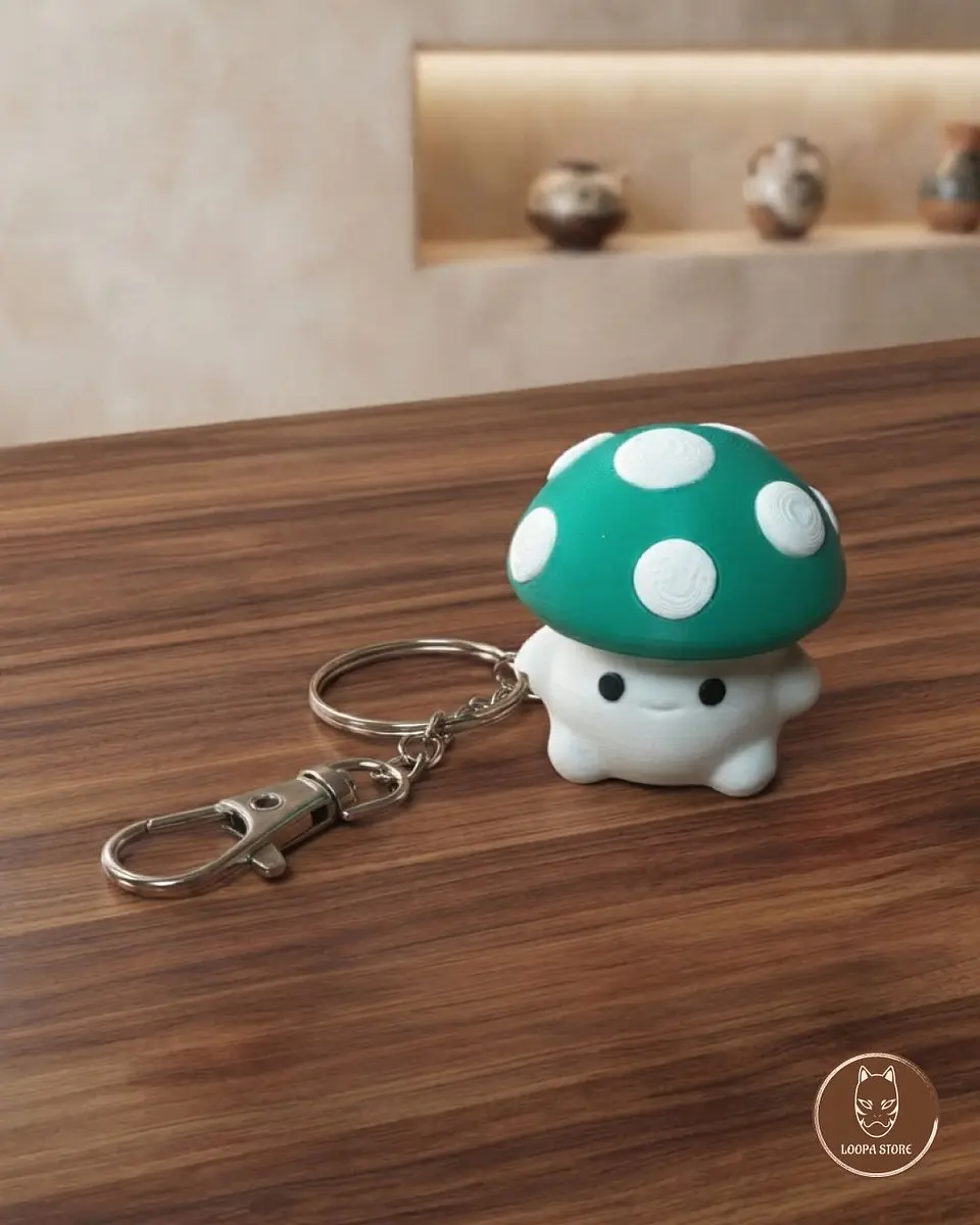 Clicker Hongo Turquesa Impreso 3D — Fidget 1