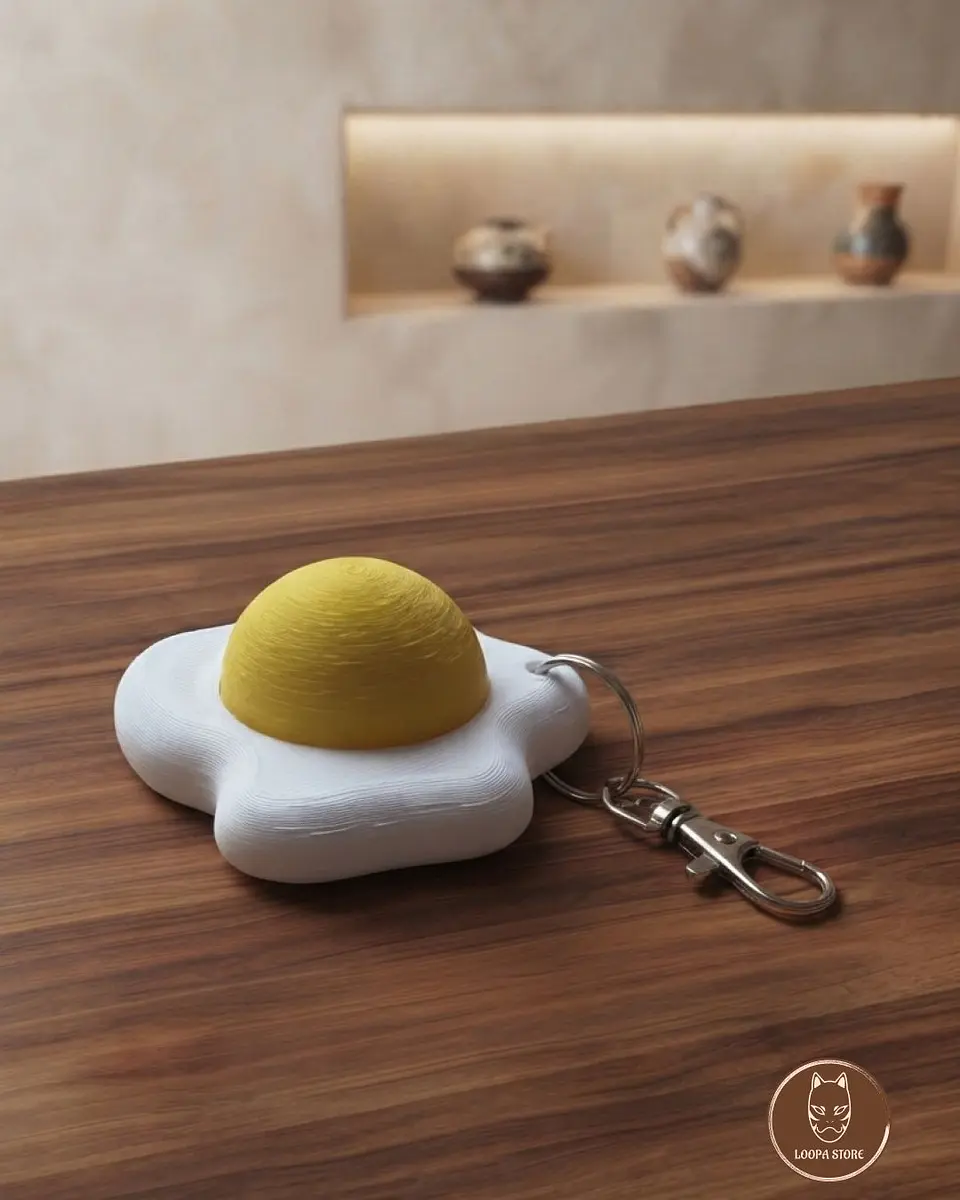Clicker Huevo Frito Impreso 3D — Fidget 1