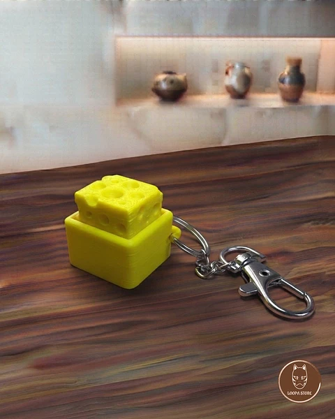 Clicker Queso Impreso 3D — Fidget