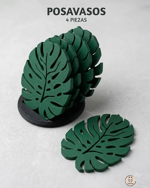Posavasos Monstera Loopa — Set x4