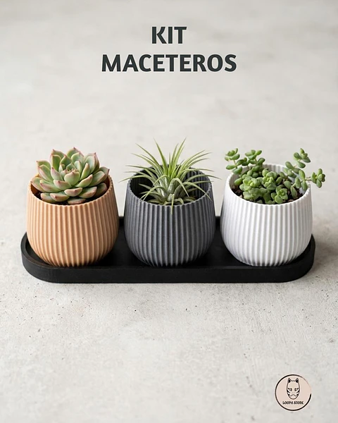 🪴 Kit Maceteros Ranurados