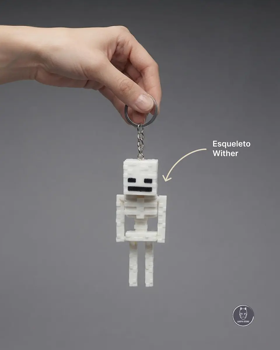 Llavero Esqueleto Wither Minecraft 1