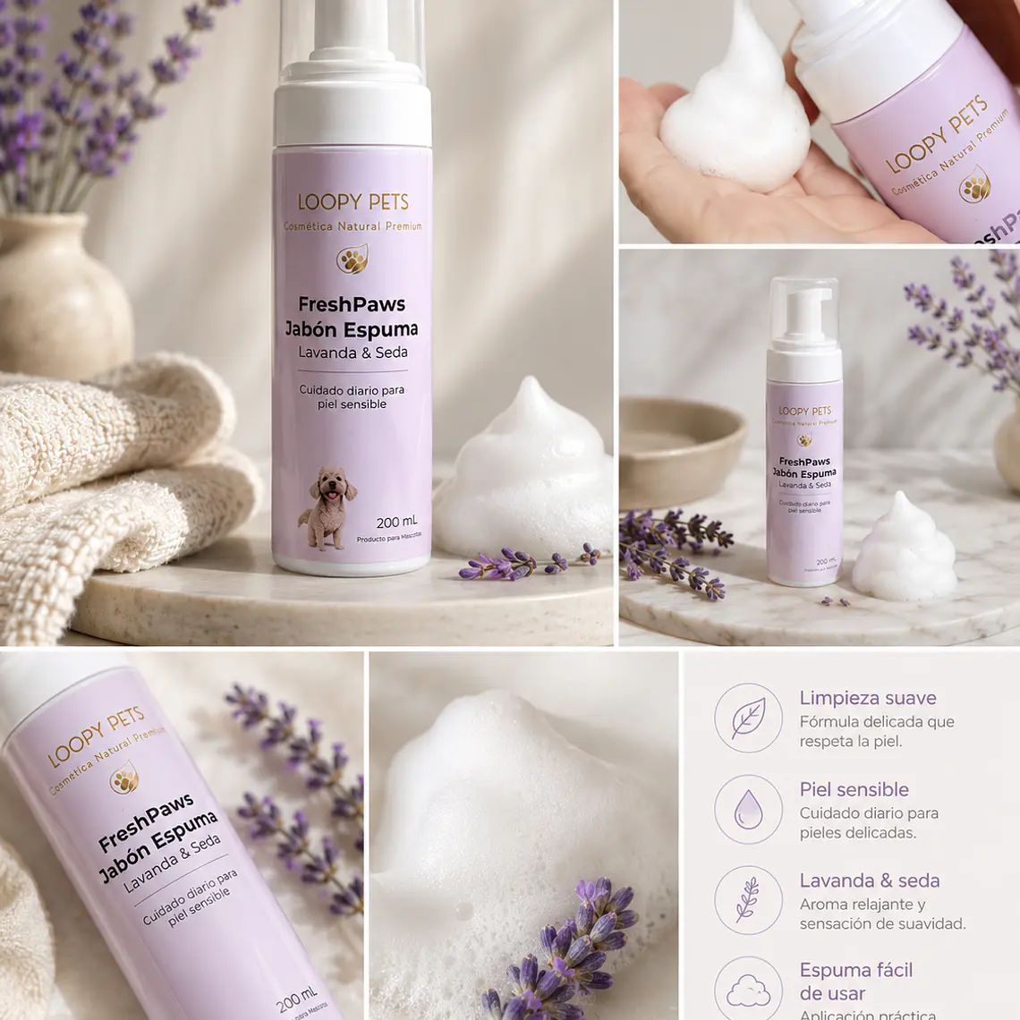Jabón Espuma Fresh Paws 200ml 3