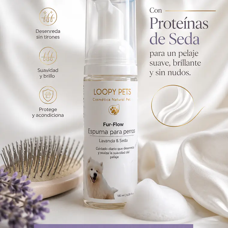 Espuma Desenredante Lavanda & Seda Fur Flow 150ml 2