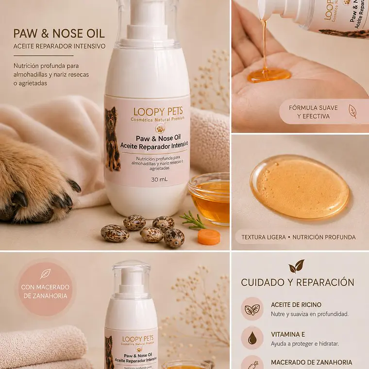 Aceite reparador de almohadillas y nariz 30 mL 2