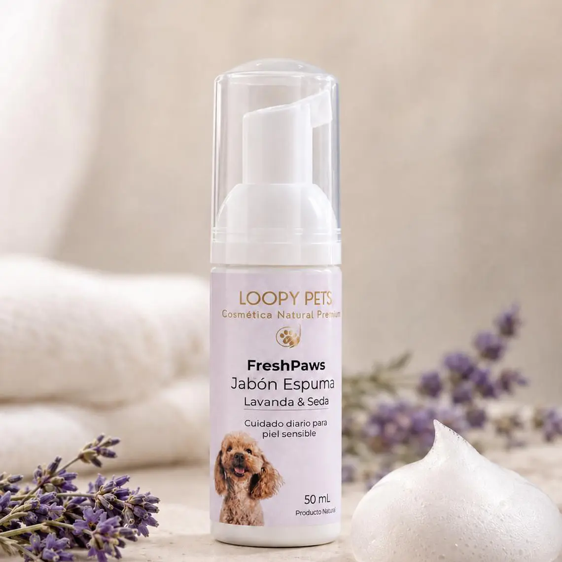 Jabón Espuma Lavanda & Seda Formato Viaje 50ml 2