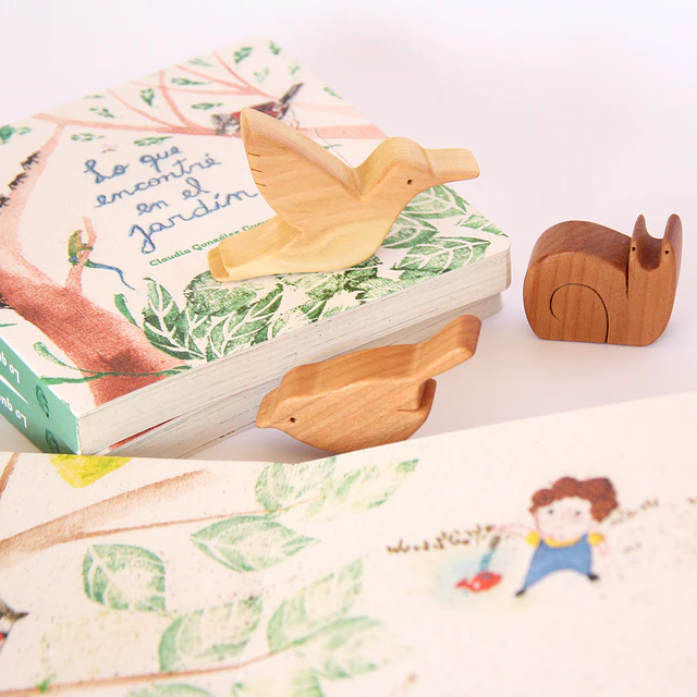 PACK Libro "Lo que encontré en el jardín" + animalito 
