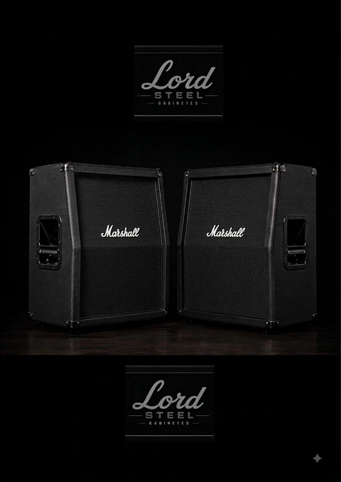 Gabinete Artesanal 2x12 Estilo Marshall — Sem auto falantes O Equilíbrio Perfeito Entre Portabilidade, Pressão Sonora e Tom Lendário.