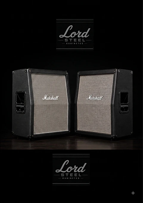 Gabinete Angulado 2x12 Estilo Marshall — Sem Auto falantes — Construção Robusta, Resposta Grave Profunda e Projeção Inigualável