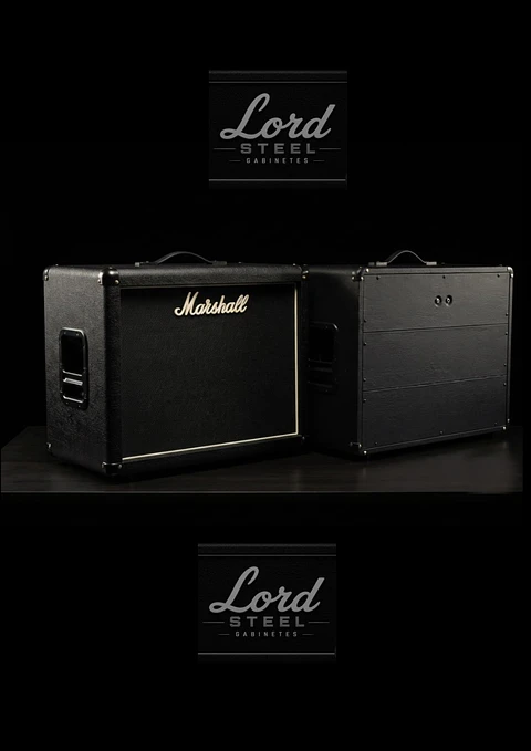 Gabinete Artesanal 2x12 Estilo Marshall JVMC212 Reto — Construção Robusta, Resposta Encorpada de Graves e Formato Perfeito para a Estrada.