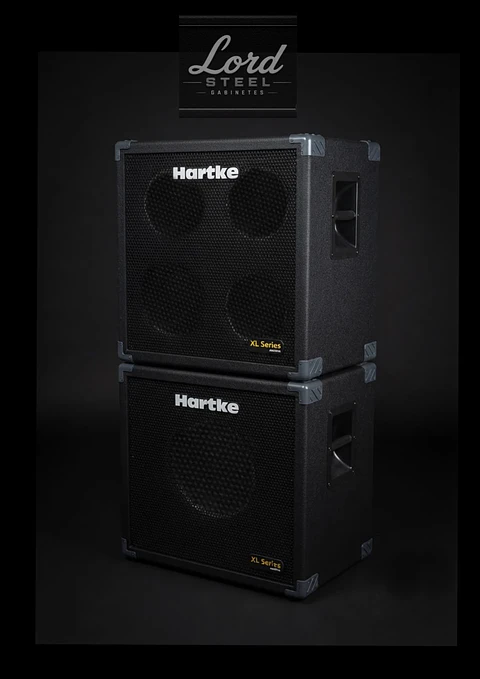 Conjunto Artesanal Estilo Hartke 410 + 115 (Sem Alto-Falantes) — Ataque Rápido dos 10" com a Profundidade do 15" no Visual Clássico dos Palcos.