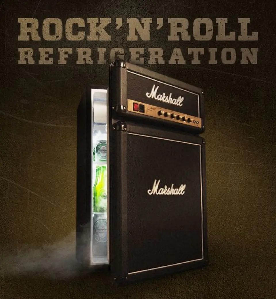 Frigobar 93L Customizado Estilo Marshall — A Estética Clássica do Amplificador Mais Famoso do Mundo com Refrescação De Respeito. 4