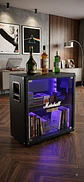 Barzinho Artesanal Estilo Marshall (70x70x35cm) — Porta Transparente em Acrílico, Iluminação Interna em LED e Acabamento de Luxo. - Thumbnail 1
