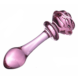 Plug Anal Cristal Pyrex Rosado #1