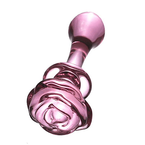 Plug Anal Cristal Pyrex Rosado #1