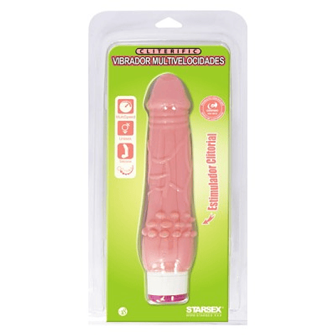 Vibrador StarSex Cliterific Piel / Rosado / Morado