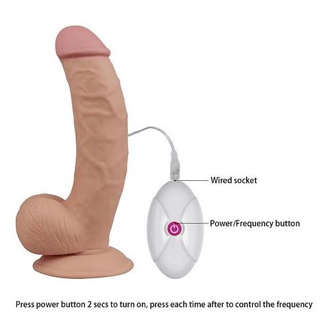 Vibrador Realístico 8.5" The Ultra Soft Dude Vibrating Marca: LoveToy