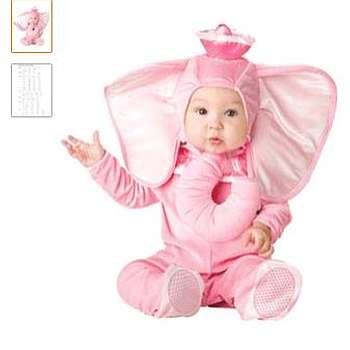 Disfraz de elefantita.