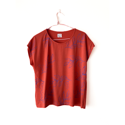 Polera Naranja Hojas