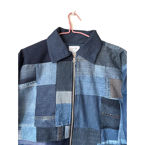 Chaqueta Patch Oversize Mezclilla