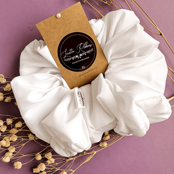 Scrunchie Blanco  1