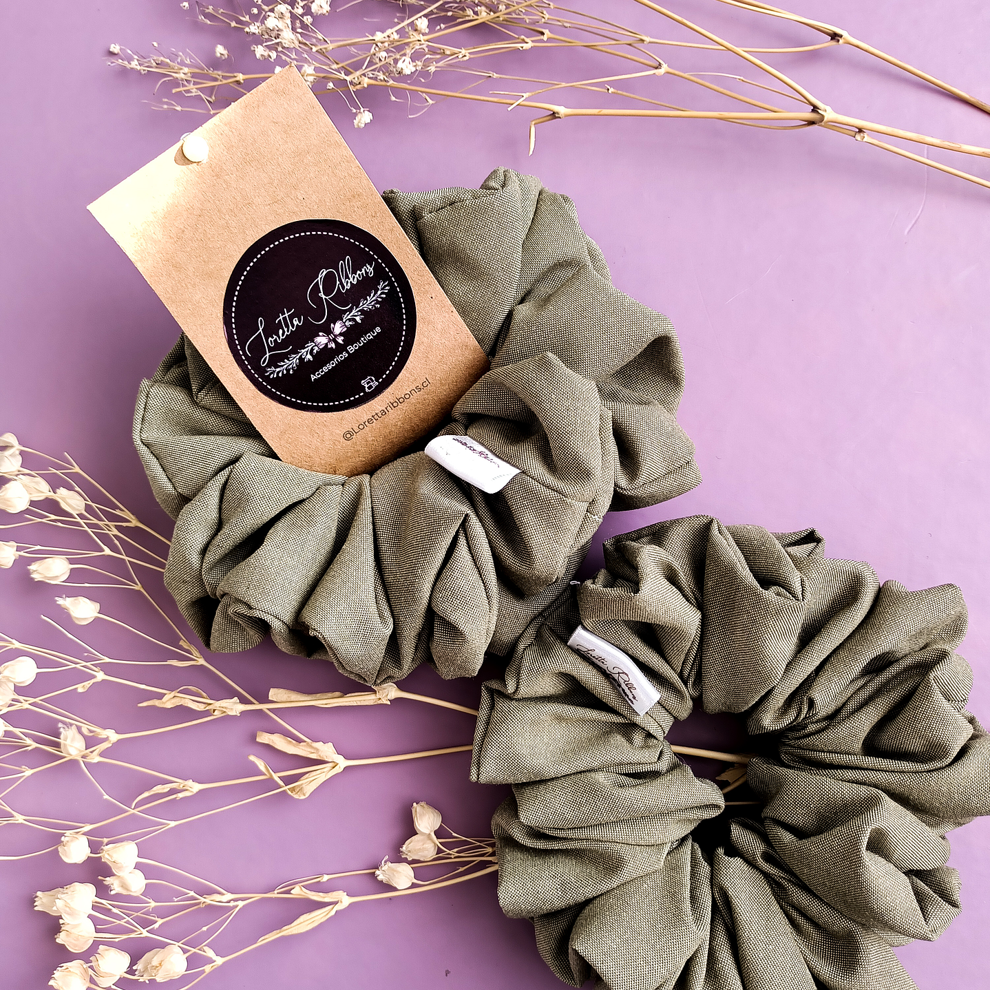 Scrunchie Verde oliva 1