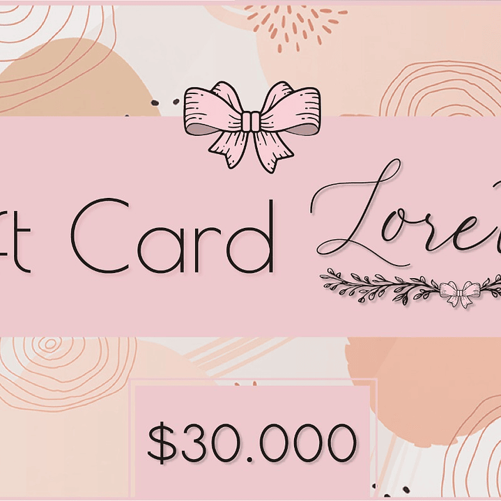 Gift Card $30.000 + envío  1
