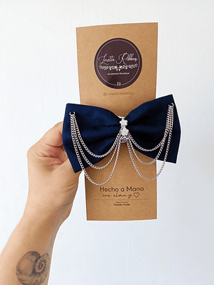 Maxilazo Azul Marino Especial cadenas flores