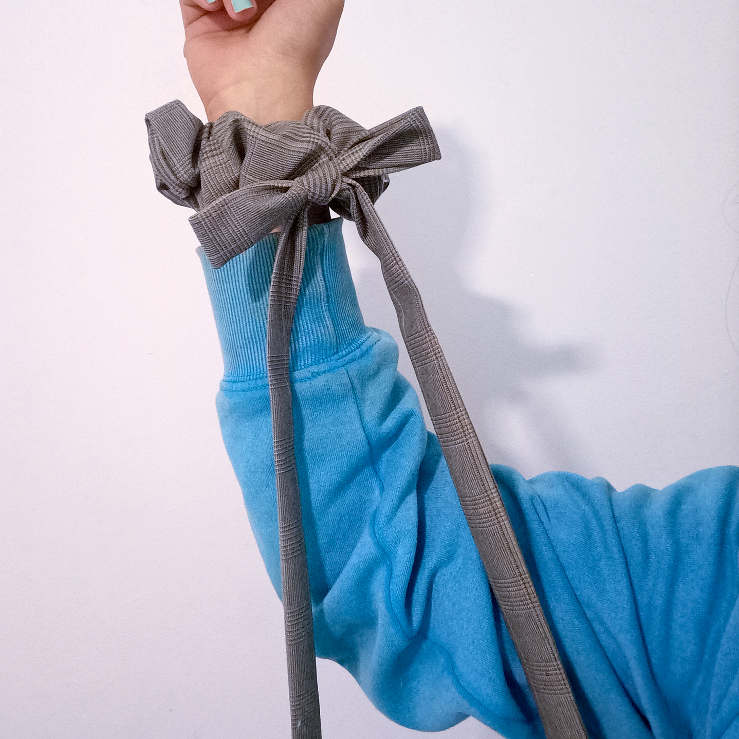 Scrunchie Especial anudable escocés  1