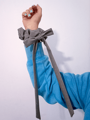 Scrunchie Especial anudable escocés 