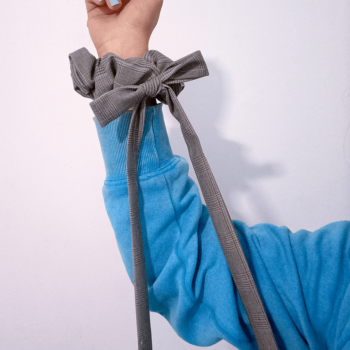 Scrunchie Especial anudable escocés  1