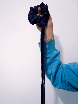 Scrunchie Especial anudable Azul Marino 