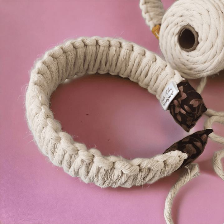 Cintillo de macramé crudo 1