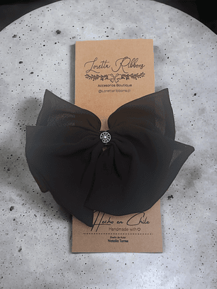 Maxilazo Mariposa doble negro gasa 