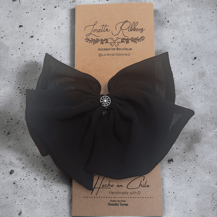 Maxilazo Mariposa doble negro gasa  1