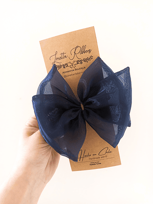 Maxilazo Mariposa doble Azul transparente 