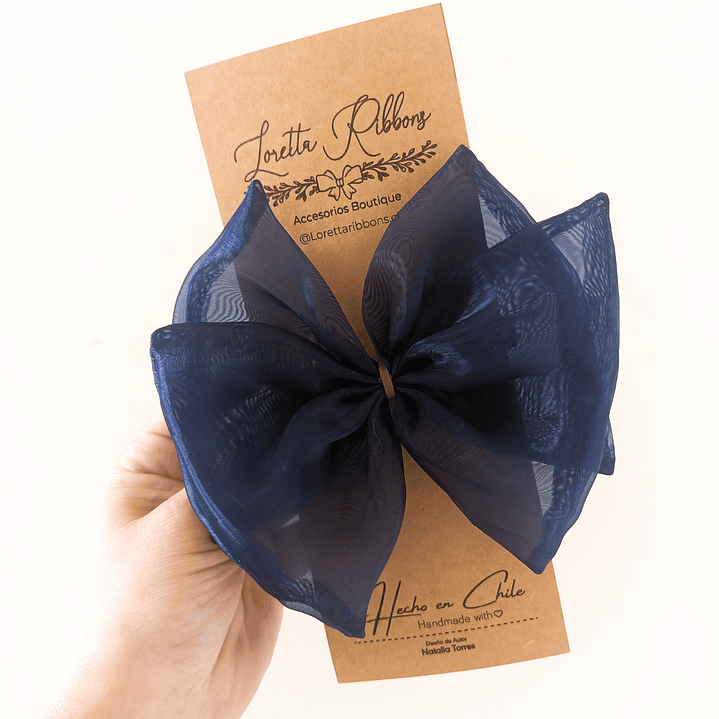 Maxilazo Mariposa doble Azul transparente  1