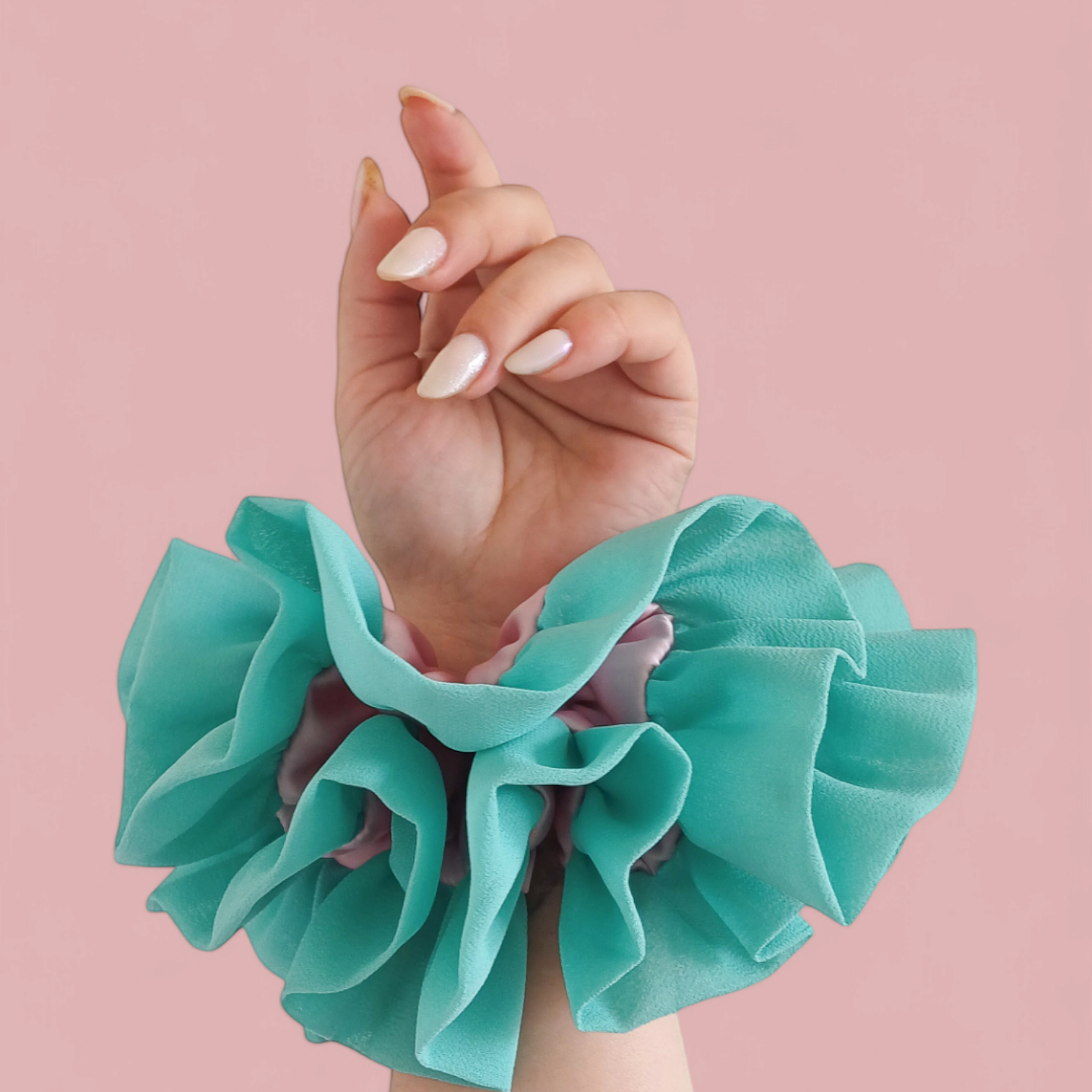 Superscrunchie Especial Rosa y menta 3