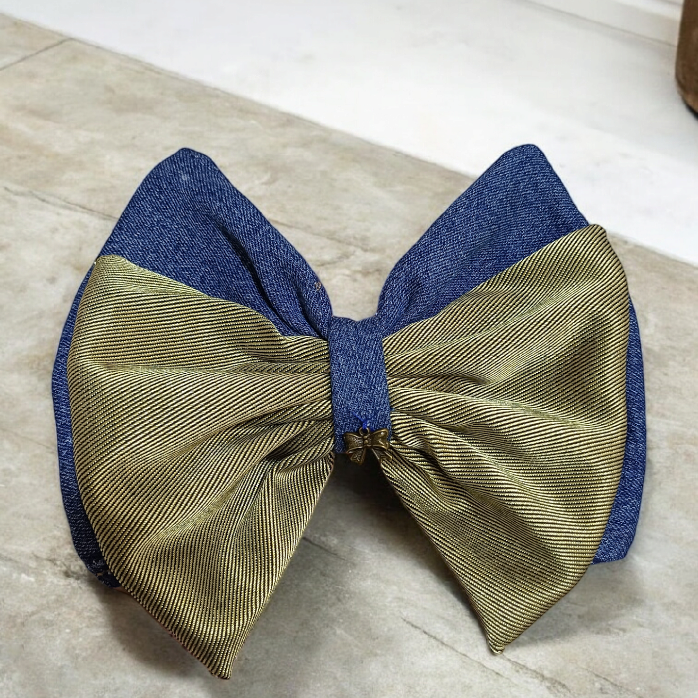 Maxilazo Mariposa Doble Denim Dorado 🩷 1