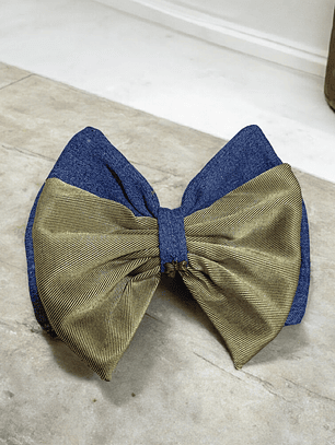 Maxilazo Mariposa Doble Denim Dorado 🩷