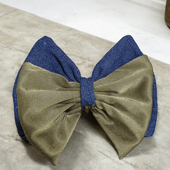 Maxilazo Mariposa Doble Denim Dorado 🩷 1