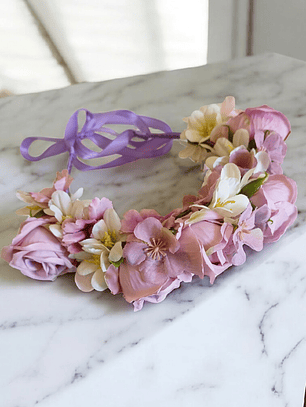 Corona de flores Lila 💖