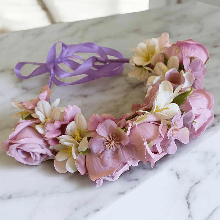 Corona de flores Lila 💖 1