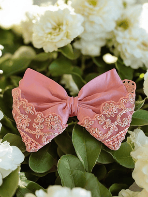 Maxilazo Primavera Rosa Encaje 