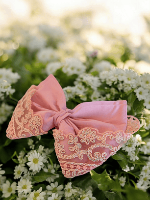 Maxilazo Primavera Rosa Encaje 