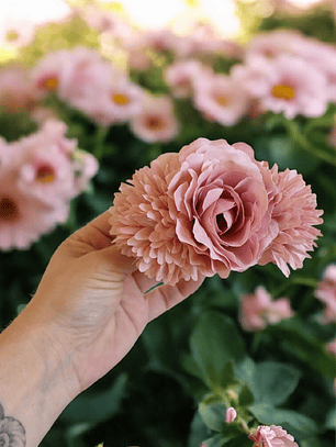 Tocado de Flores Rosa