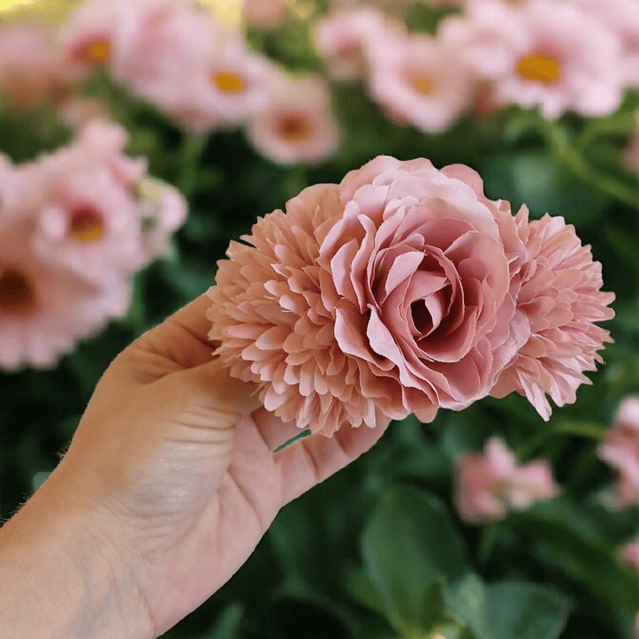 Tocado de Flores Rosa 1