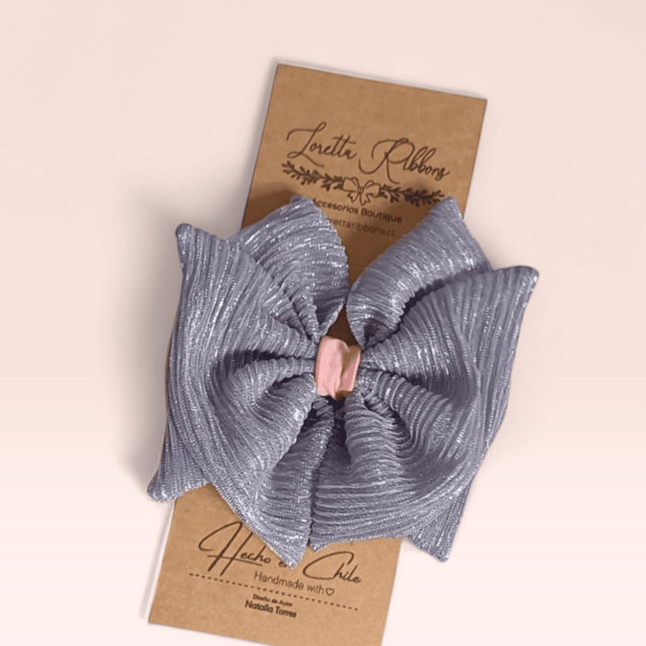 Maxilazo Mariposa Doble Lila brillitos 1