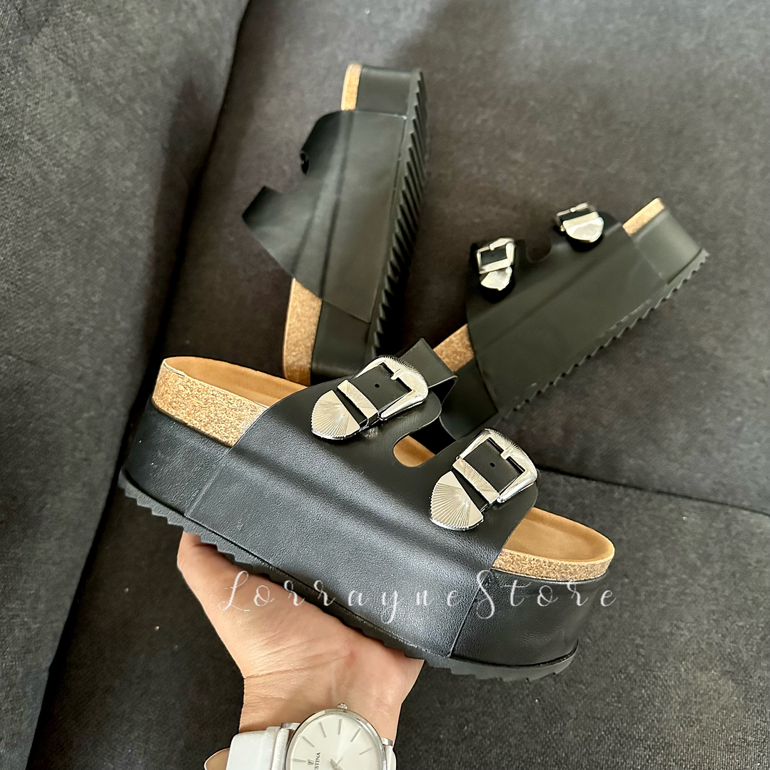 Sandalia Tuvalu 7cm Negro 2