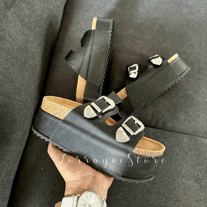 Sandalia Tuvalu 7cm Negro 2